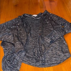 gray cartigan with silver studs☑️